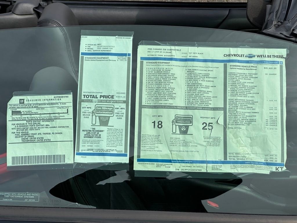 2002 Chevrolet Camaro Z28