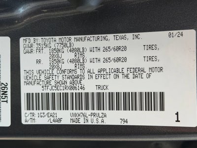 2024 Toyota Tundra Hybrid Limited 4WD