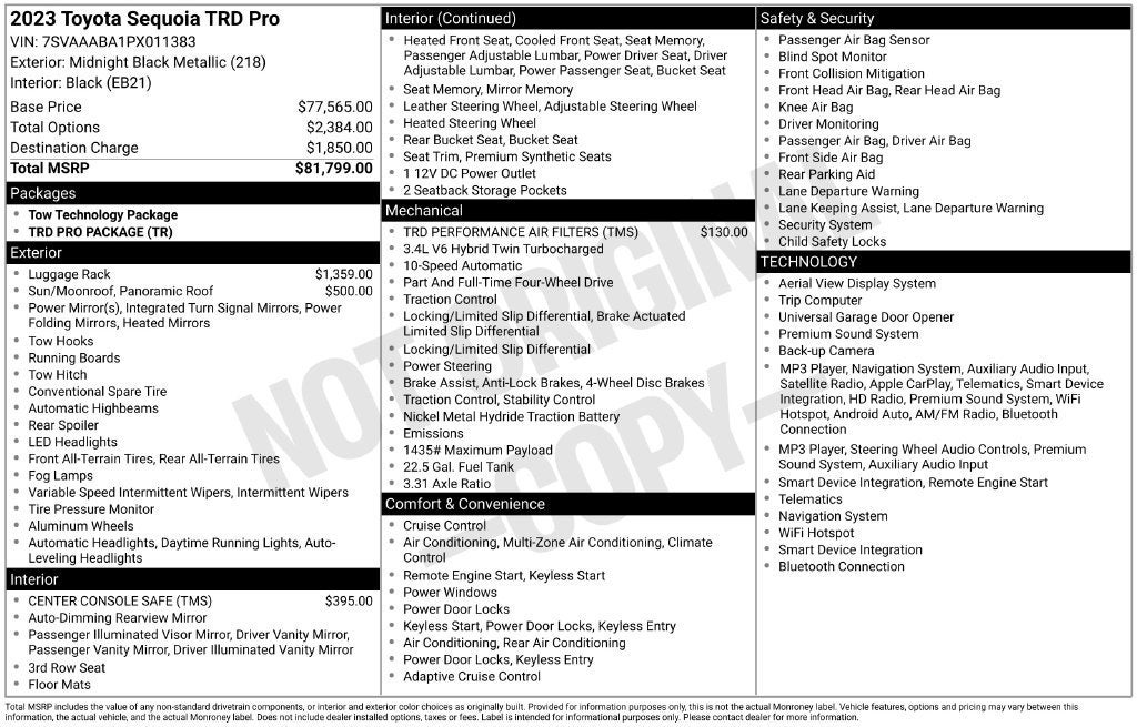 2023 Toyota Sequoia TRD Pro
