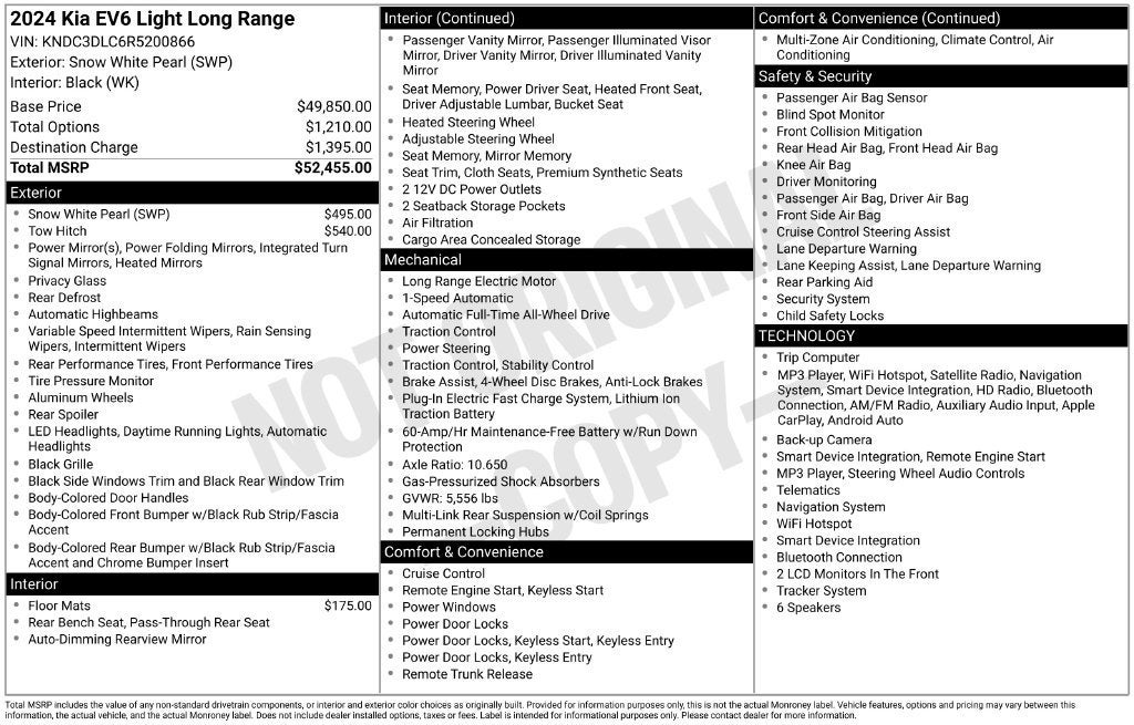 2024 Kia EV6 Light Long Range