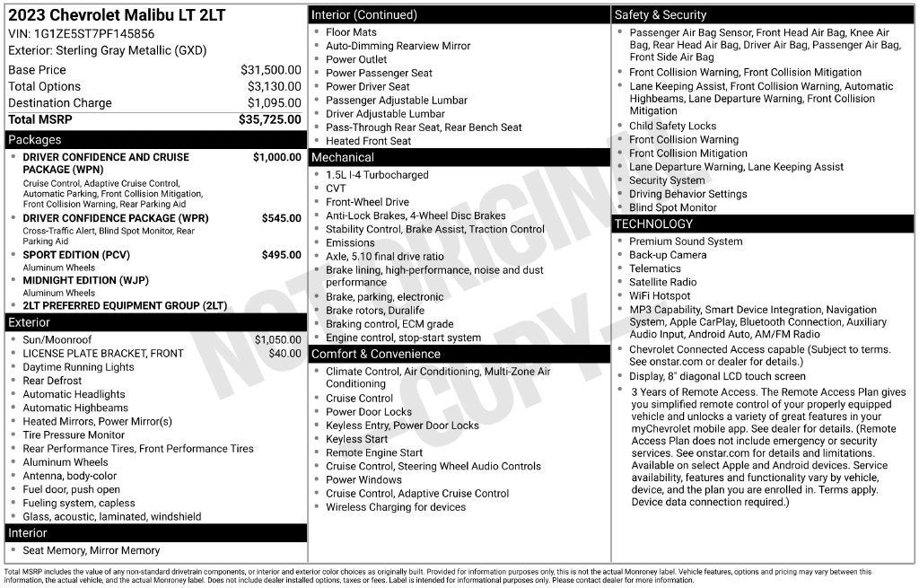 2023 Chevrolet Malibu LT