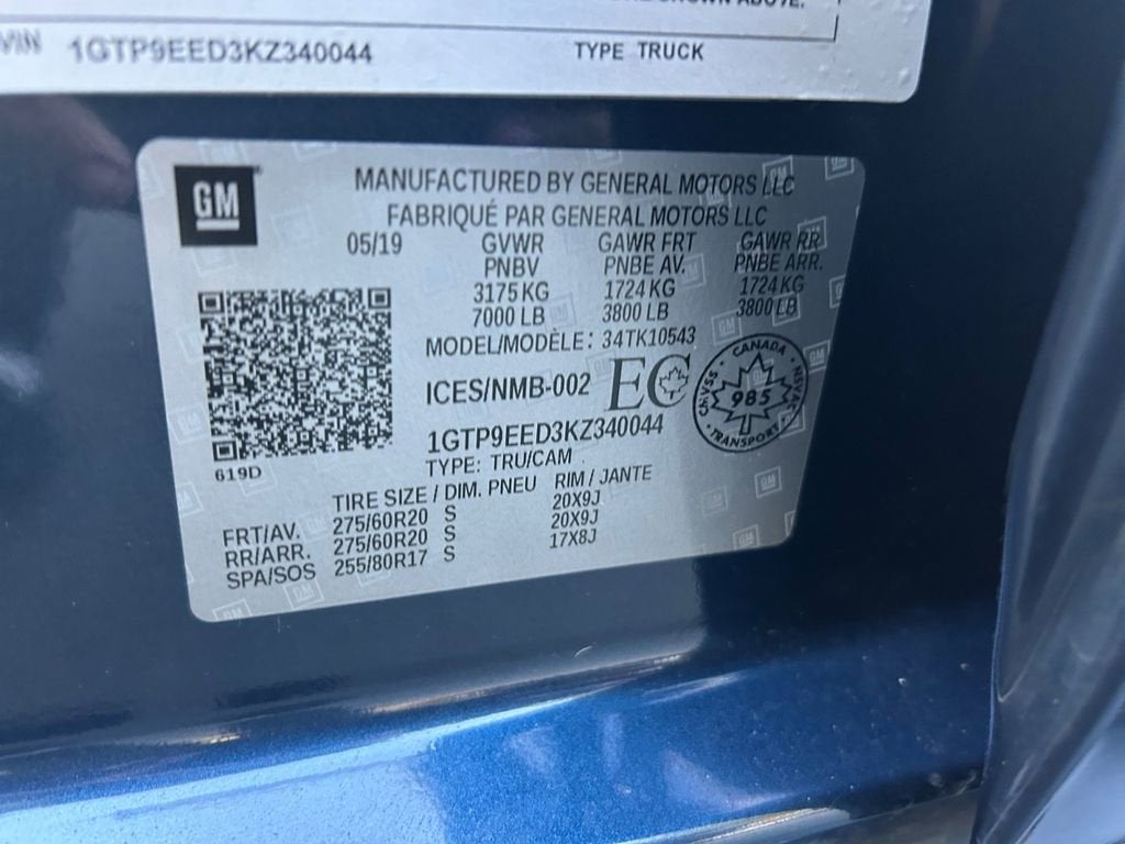 2019 GMC Sierra 1500 AT4