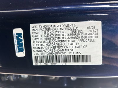 2025 Honda Pilot Sport