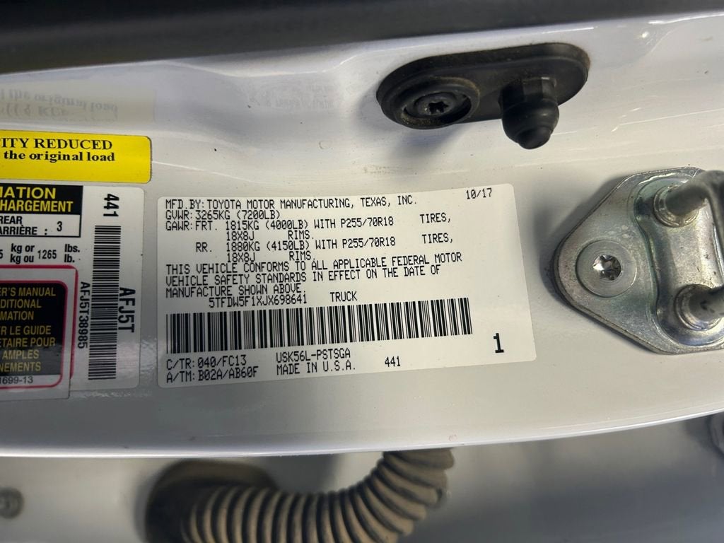 2018 Toyota Tundra 4WD SR5