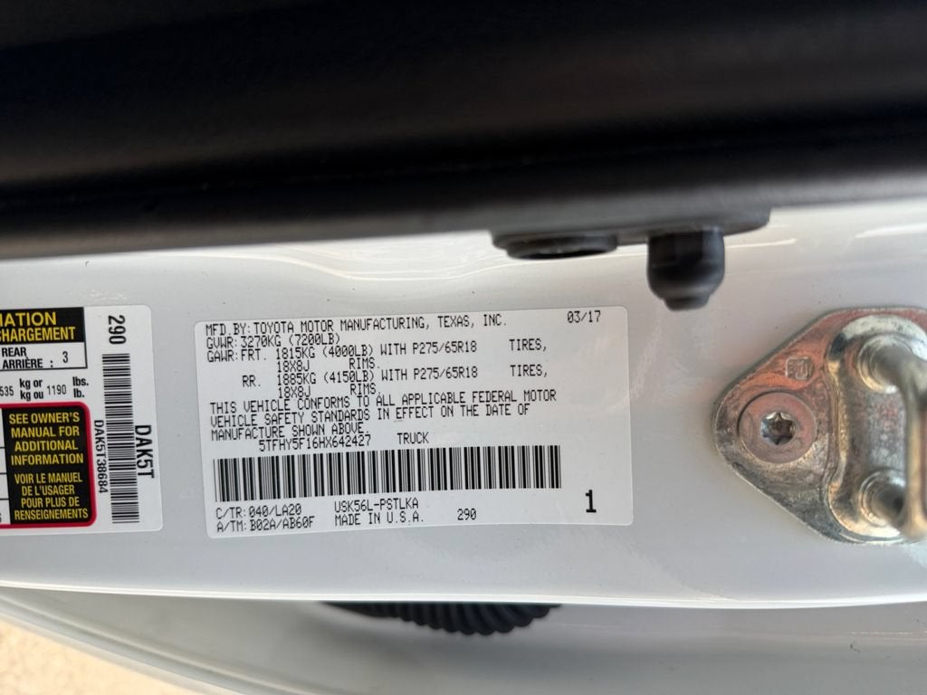 2017 Toyota Tundra Limited 5.7L V8