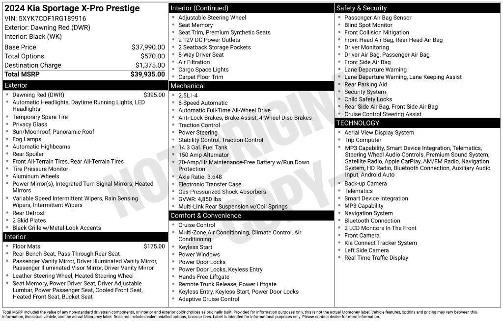 2024 Kia Sportage X-Pro Prestige