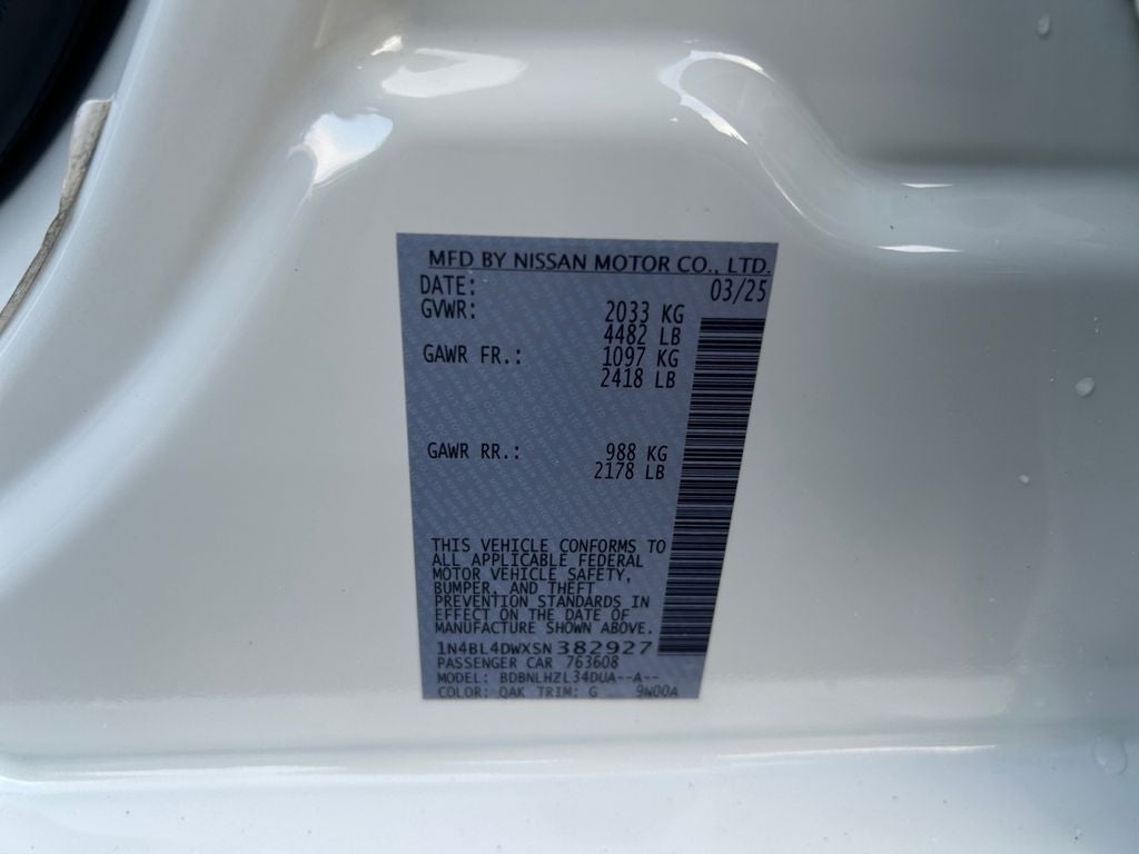 2025 Nissan Altima 2.5 SV