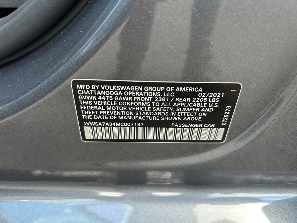 2021 Volkswagen Passat 2.0T SE