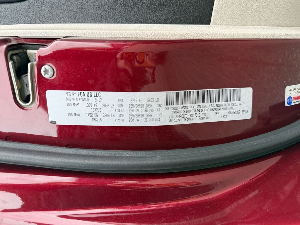 2018 Chrysler Pacifica Touring Plus