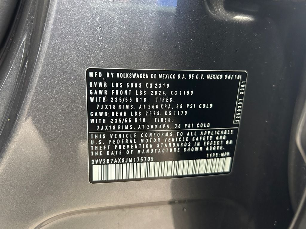 2018 Volkswagen Tiguan 2.0T SEL 4Motion