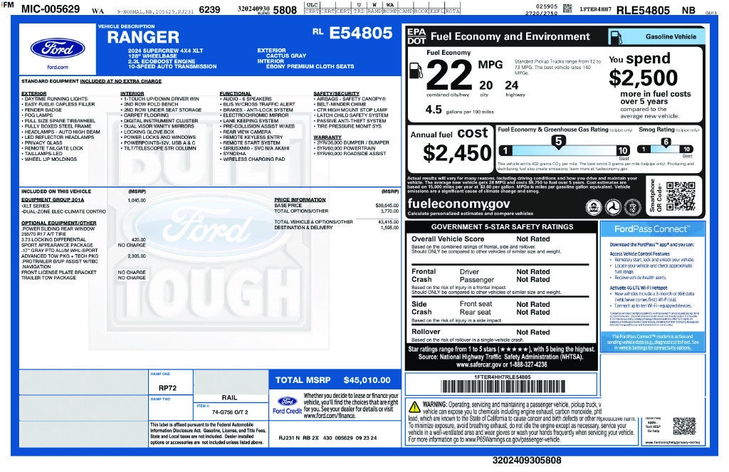 2024 Ford Ranger XLT