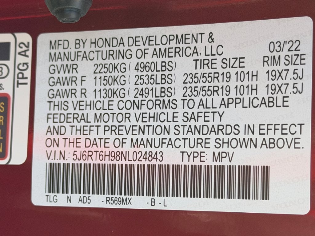 2022 Honda CR-V Hybrid Touring