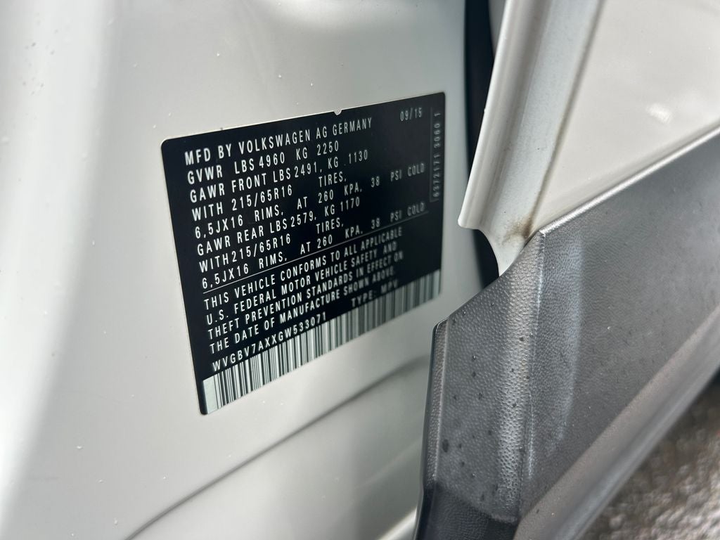 2016 Volkswagen Tiguan S 4Motion