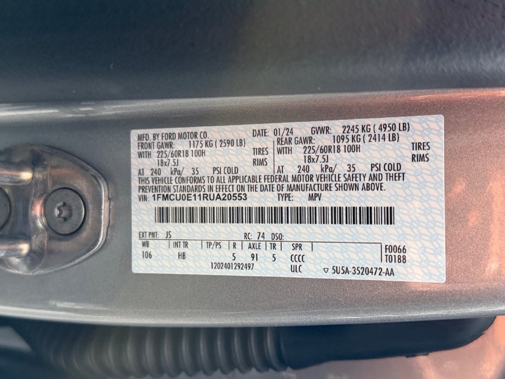 2024 Ford Escape Plug-In Hybrid Base