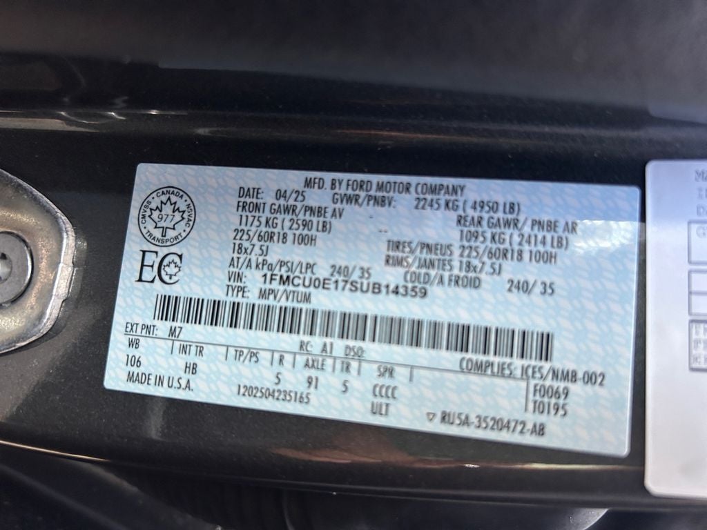 2025 Ford Escape Plug-In Hybrid Base