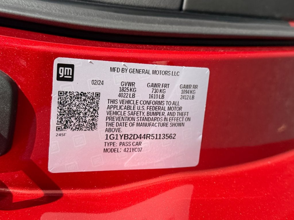 2024 Chevrolet Corvette Stingray 2LT