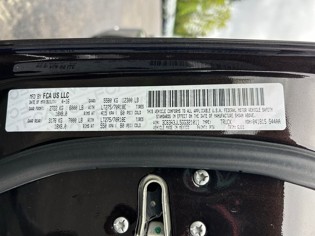 2016 RAM 3500 Laramie LOW MILES!