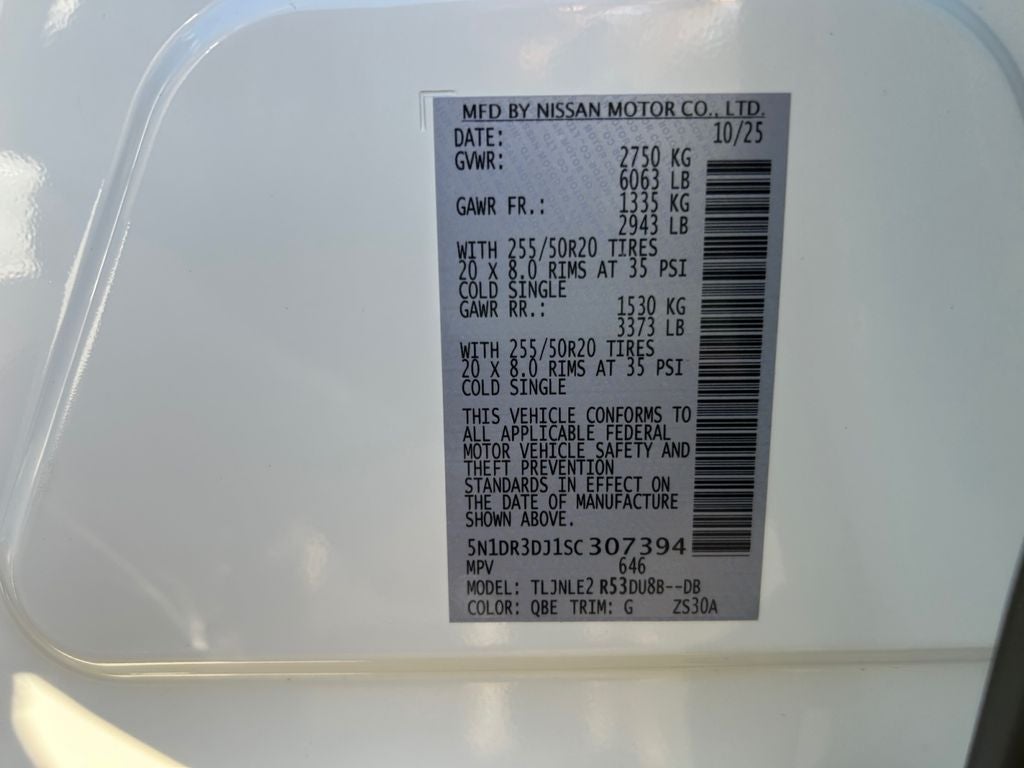 2025 Nissan Pathfinder Platinum