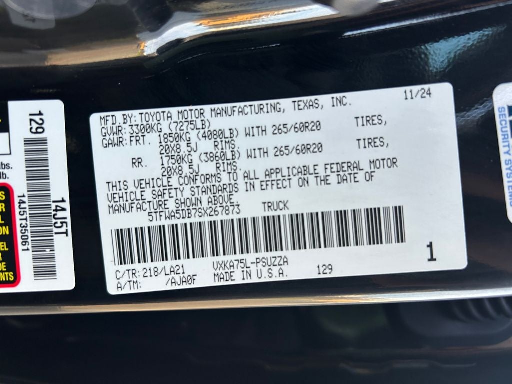 2025 Toyota TUNDRA 4X4 Platinum LIFTED