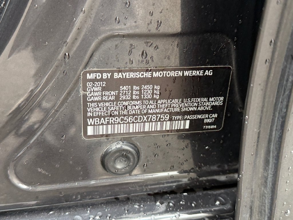 2012 BMW 5 Series 550i