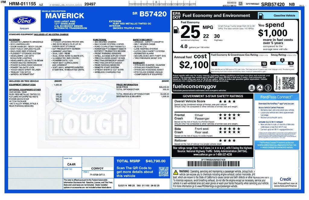2025 Ford Maverick Lariat
