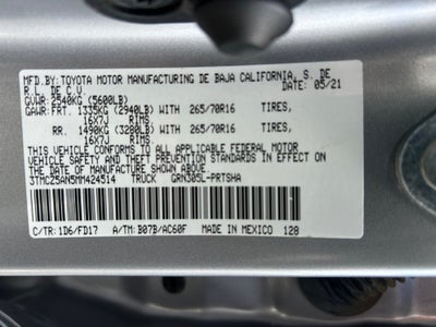2021 Toyota Tacoma TRD Off-Road V6
