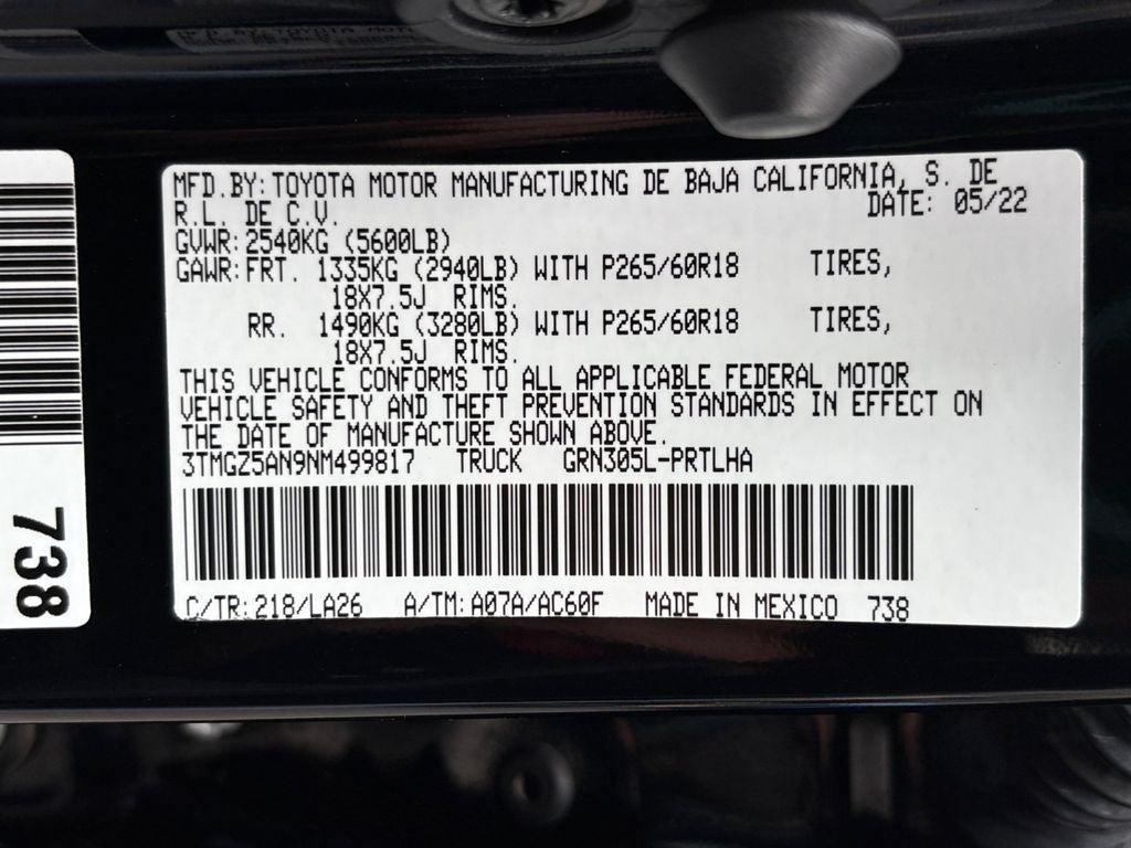 2022 Toyota Tacoma Limited V6