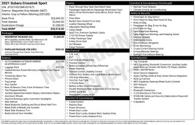 2021 Subaru Crosstrek Sport