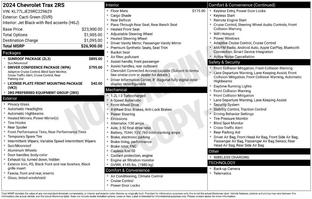 2024 Chevrolet Trax 2RS